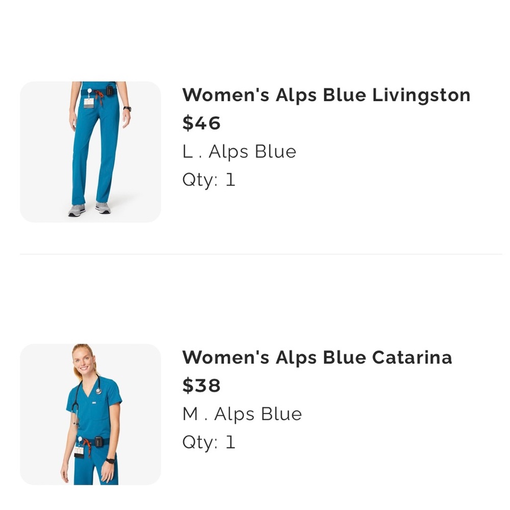 Figs Livingston Pant in Alps Blue Size Large